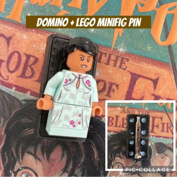 Harry Potter brooch Cho Chang minifig domino jewelry NEW handmade quirky - Picture 1 of 8